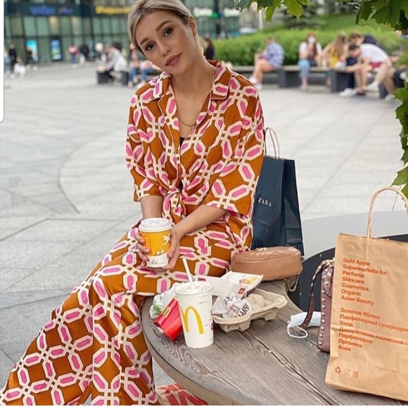 Zara Pajama pants + top Co-Ord set - Picture 4 of 16